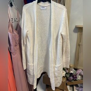 Old Navy Women's Cream Cardigan Sweater